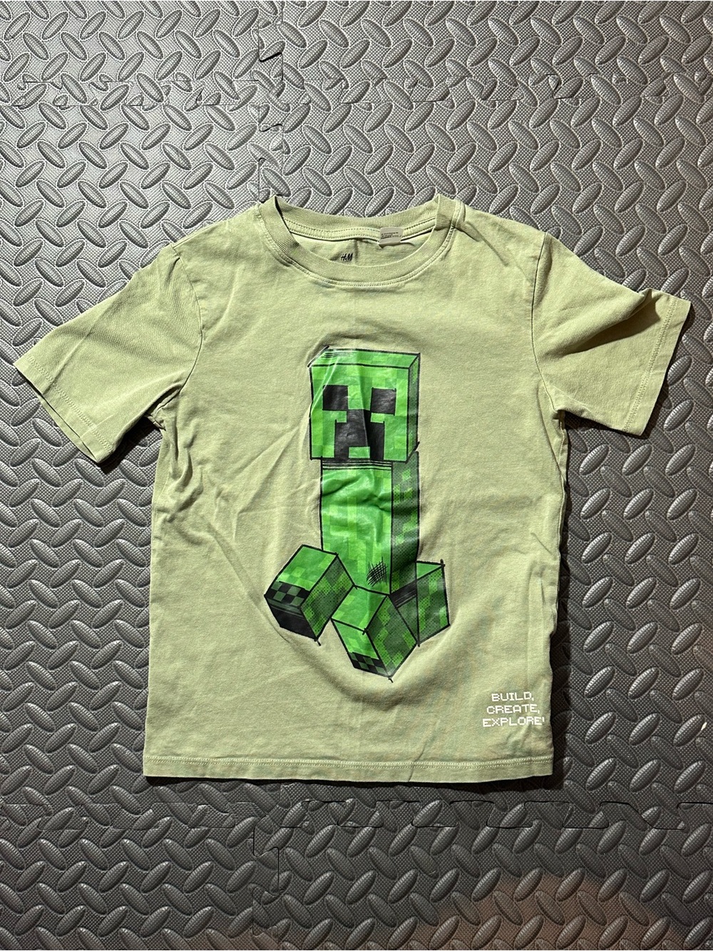 H & M Green Minecraft Creeper Graphic Tee - Kids